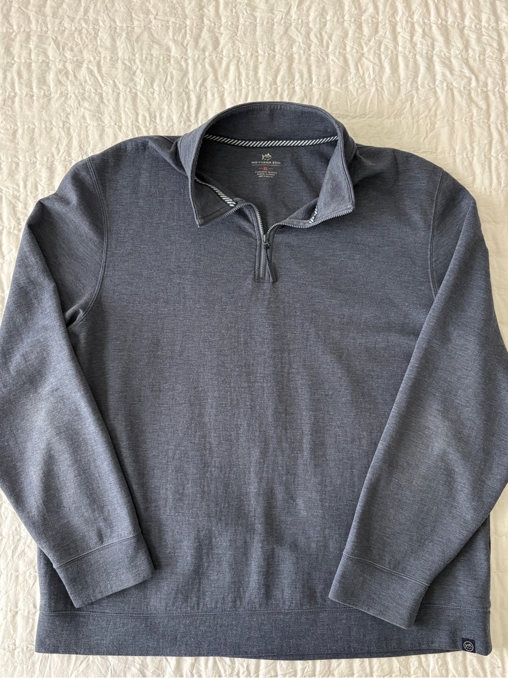 Southern Tide Men's Quarter-Zip Pullover - Charcoal Gray
